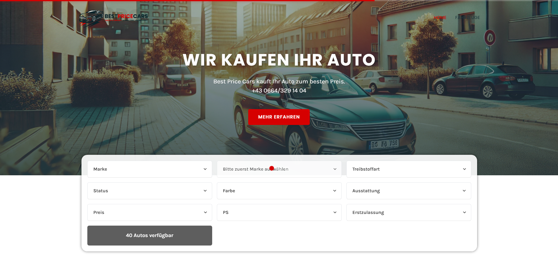 Best Price Cars Projektansicht